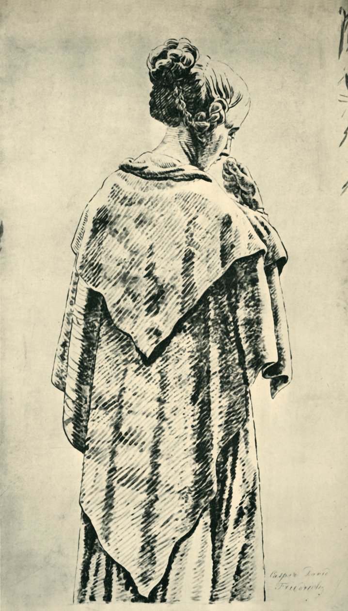 Studie ženy zezadu od Caspar David Friedrich