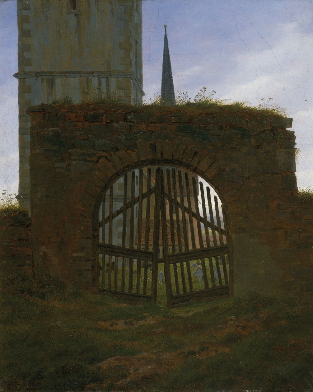 Hřbitovní brána, asi 1825-30 (olej na plátně) od Caspar David Friedrich