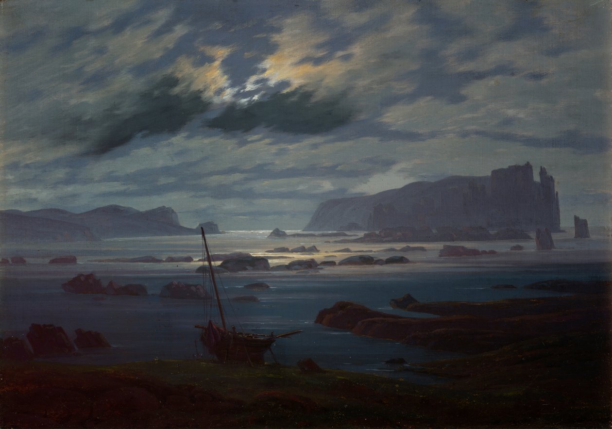Severní moře v měsíčním světle, 1823-24 od Caspar David Friedrich