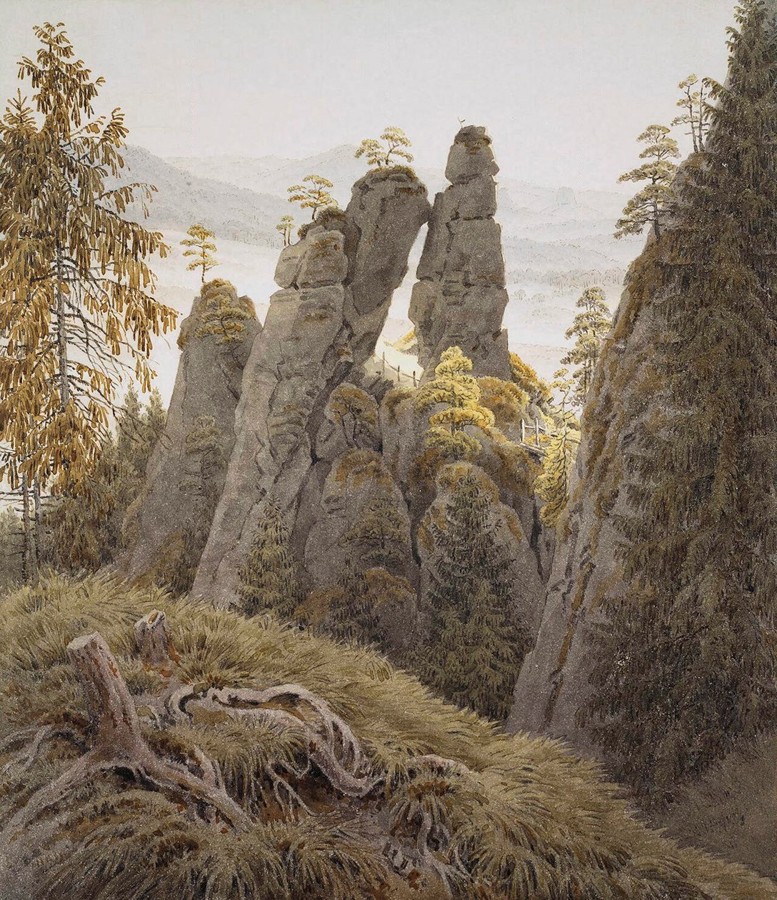 Skalní brány v Neurathen, mezi 1826 a 1828. od Caspar David Friedrich