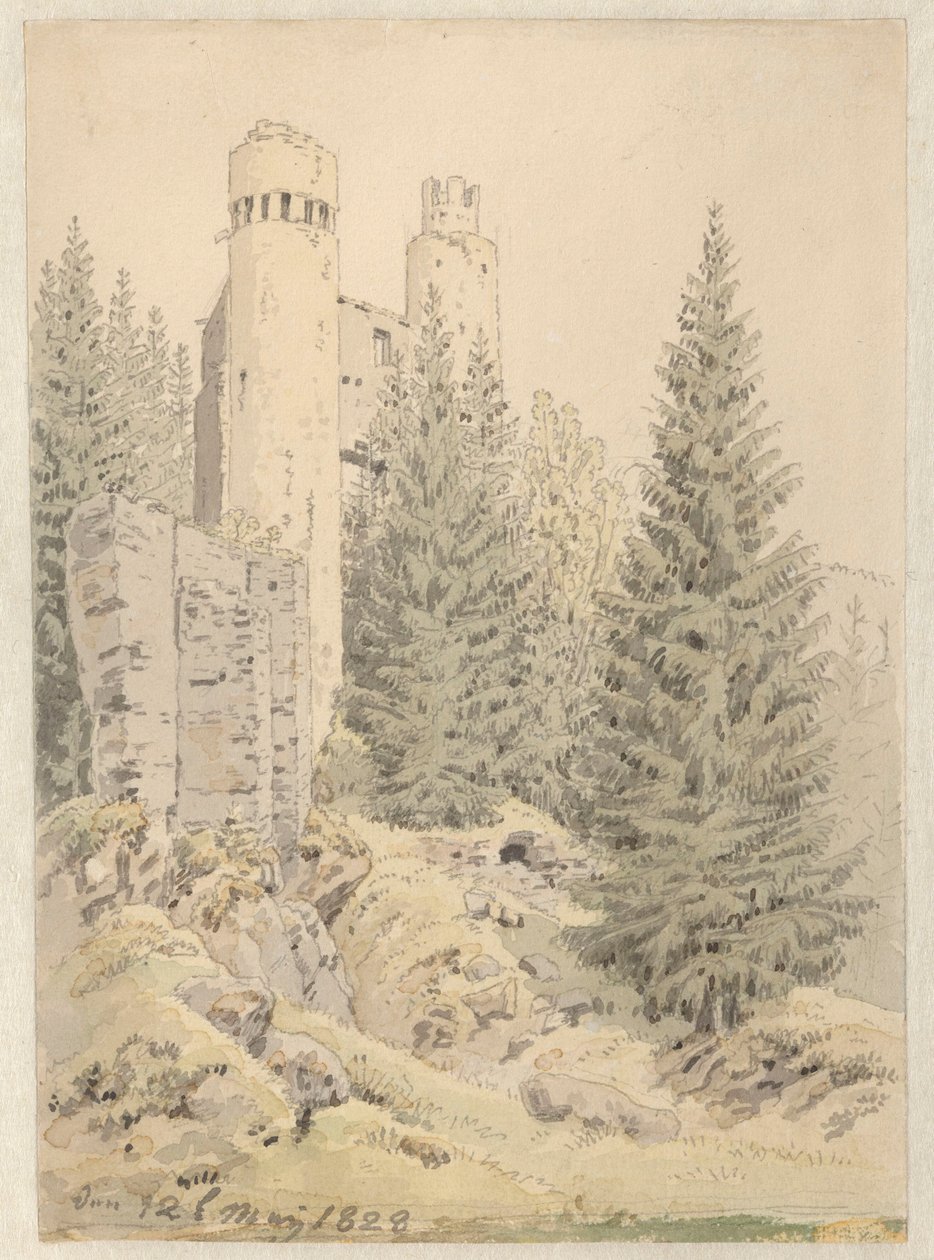 Cenový list „The Ruin“ v Bilině od Caspar David Friedrich