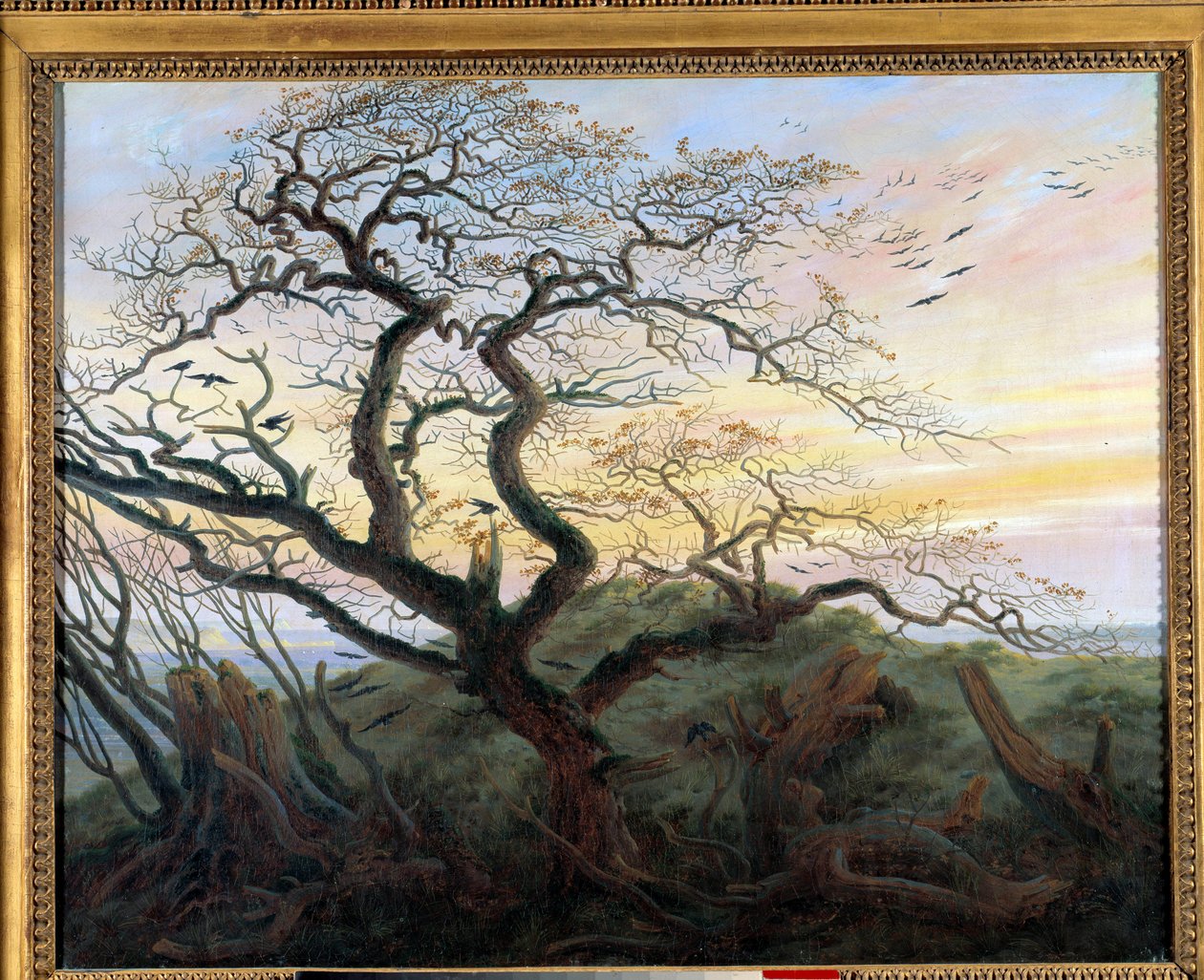 Strom s vránami. Obraz Friedricha Caspara Davida (1774-1840) od Caspar David Friedrich