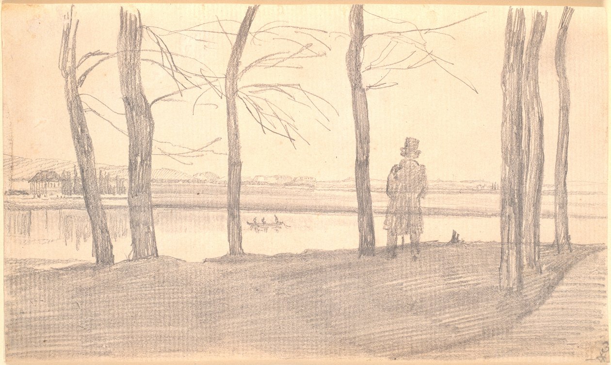 Pohled přes Labe. Vlevo venkovský dům od Caspar David Friedrich