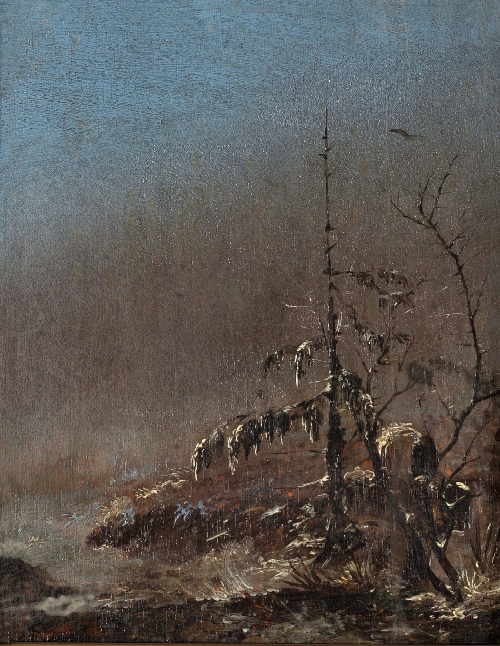 Zasněžený stromek od Caspar David Friedrich