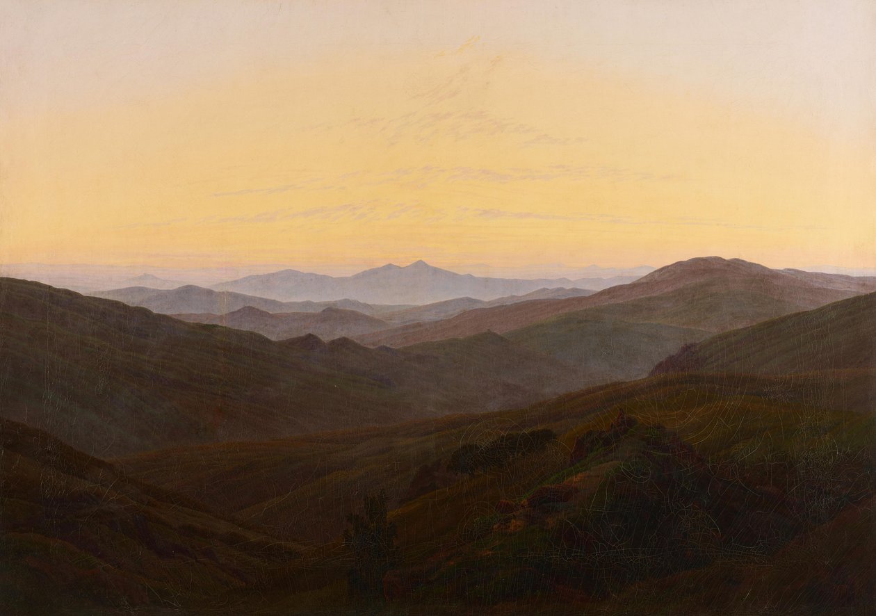 V horách před východem slunce od Caspar David Friedrich