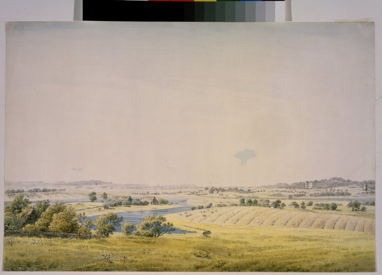 ""Pohled na Putbus a okolí v Německu"" (View Over Putbus) Akvarel od Caspara Davida Friedricha (1774-1840) 1824-1825 Puškinovo muzeum Moskva od Caspar David Friedrich