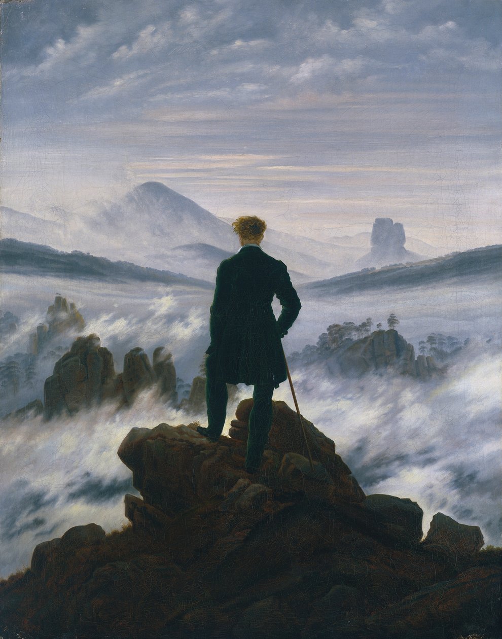 Tulák nad mořem mlhy, c. 1817. od Caspar David Friedrich