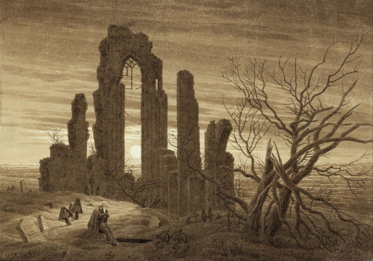 Zima – Noc – Stáří a smrt (z cyklu „Denní doby a lidská stář“ z roku 1803) od Caspar David Friedrich