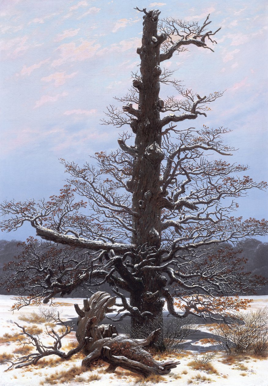 Zimní krajina (holý strom) od Caspar David Friedrich