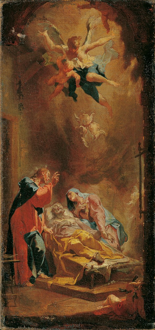 Smrt svatého Josefa od Caspar Franz Sambach