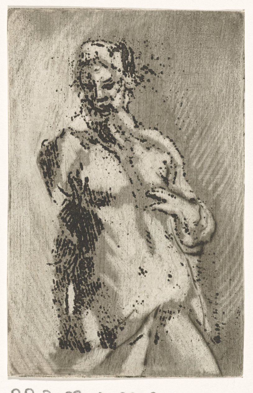 Torzo nahého muže od Caspar Jacobsz. Philips