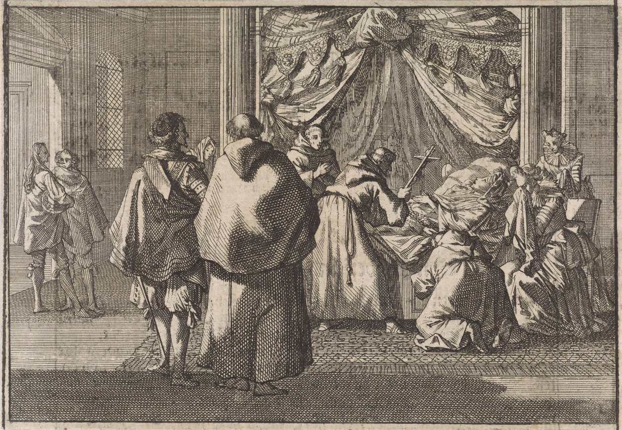 Smrt Infante Isabelly, guvernéra Nizozemska, v Bruselu, 1633 od Caspar Luyken (attributed to)