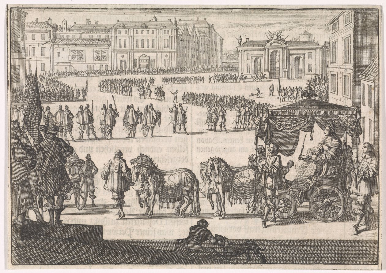 Inaugurace Christiny, královny Švédska ve Stockholmu, 1650 od Caspar Luyken (attributed to)