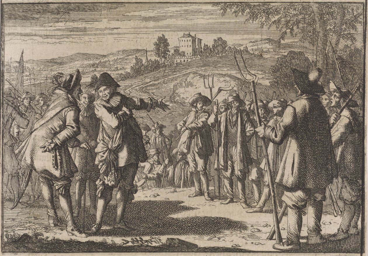 Povstání anglických rolníků, 1645 od Caspar Luyken (attributed to)