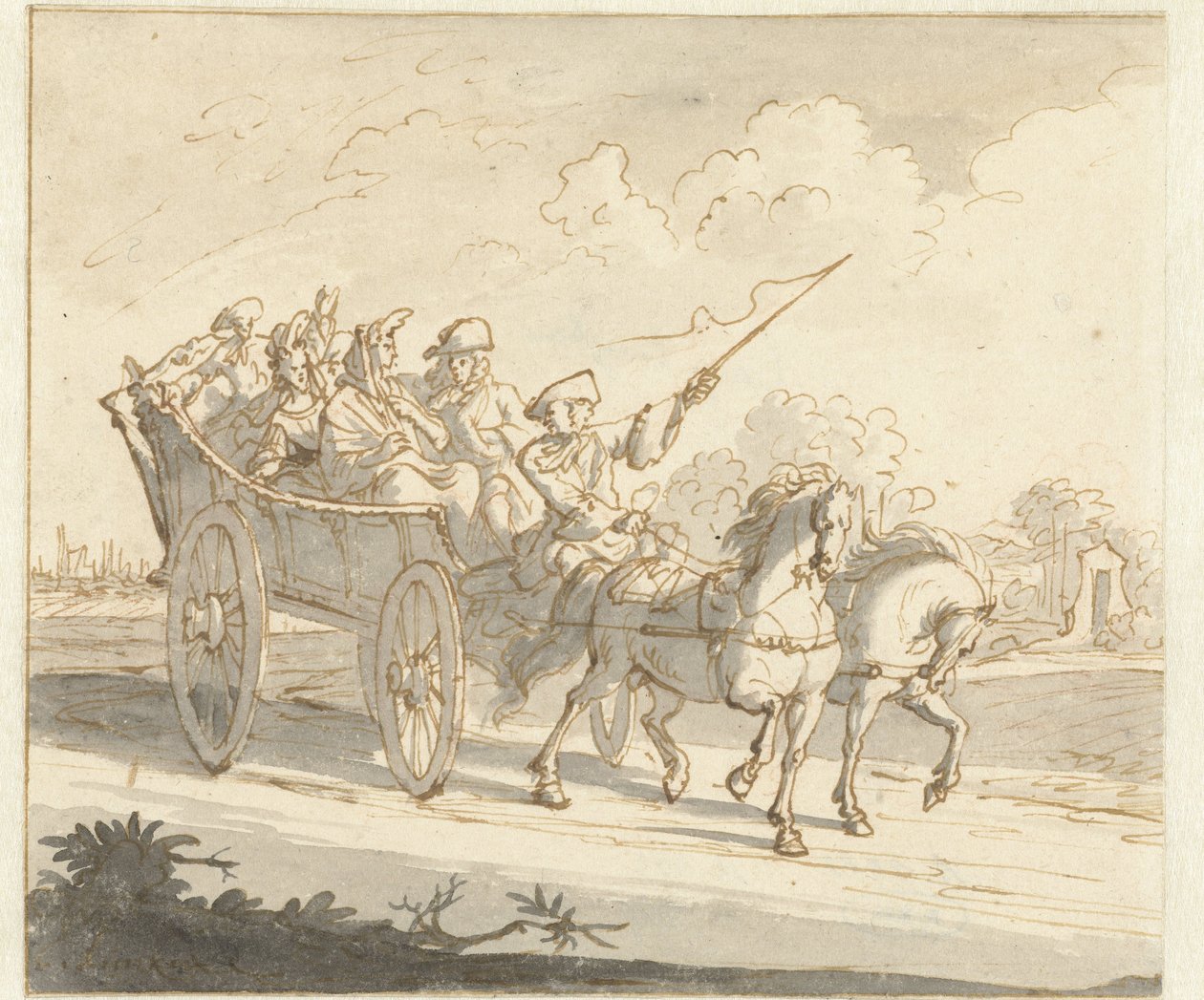 farmářský vůz od Caspar Luyken