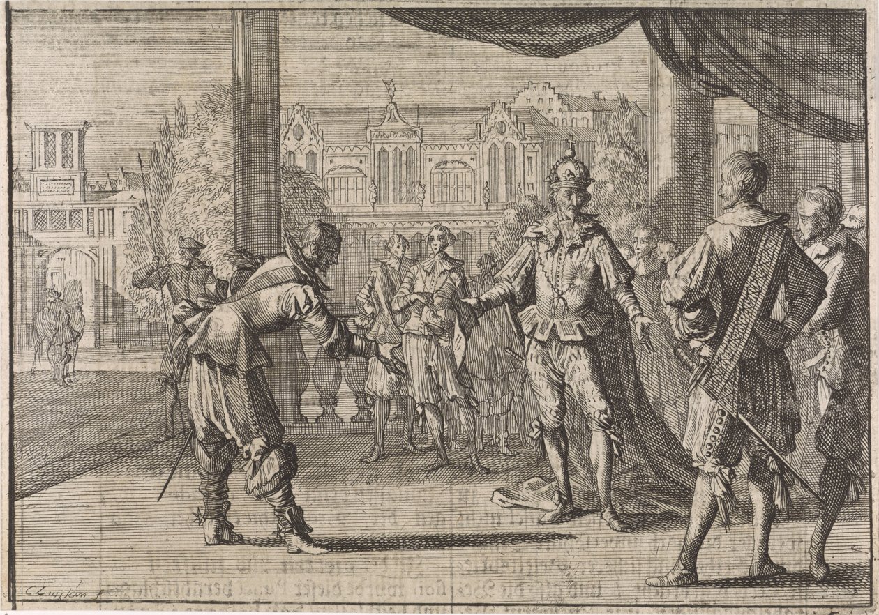 Císař Ferdinand III. blahopřeje k narození jeho syna Leopolda, 1640 od Caspar Luyken