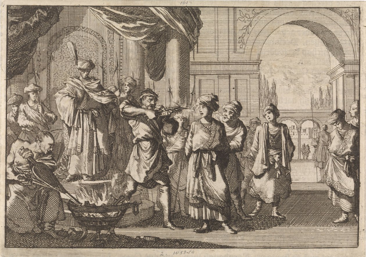 Selim IV, šáh z Persie, který nechal svého bratra oslepit rozžhaveným železem, 1694 od Caspar Luyken