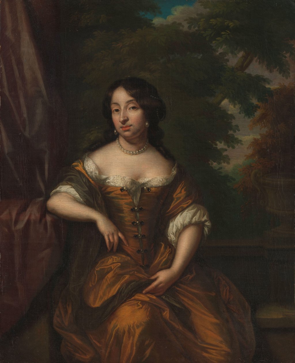 Portrét Anny Marie Hoeufftové 91646-1715), manželky Jana Boudaena Courtena od Caspar Netscher (copy after)