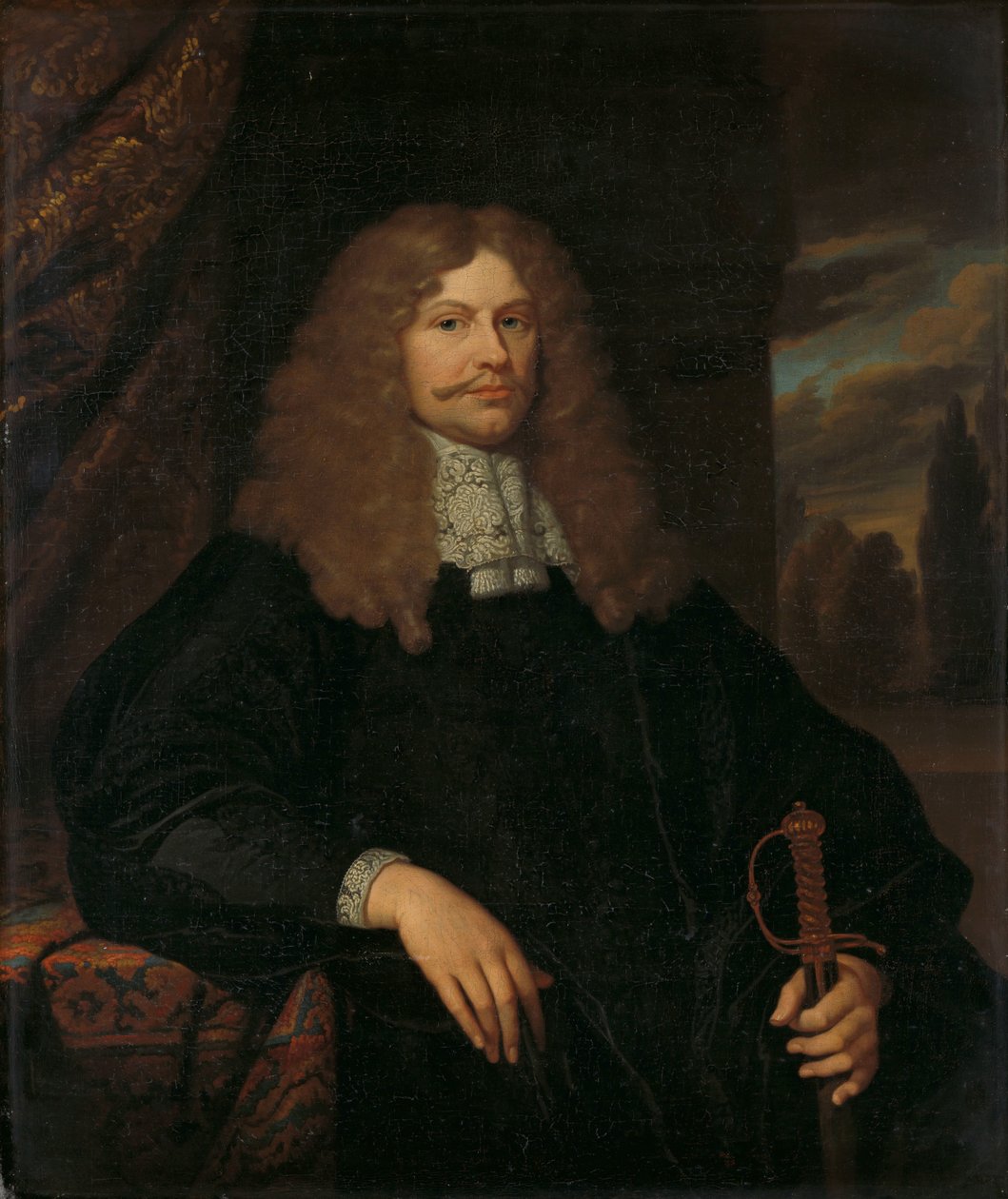 Portrét Cornelis Backer (1633-81), radní, radní a plukovník amsterdamské milice od Caspar Netscher