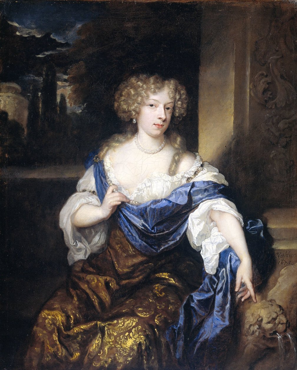 Portrét Heleny Ctahariny de Witte 91661-95), manželky Iman mogge, pána z Haamstede od Caspar Netscher