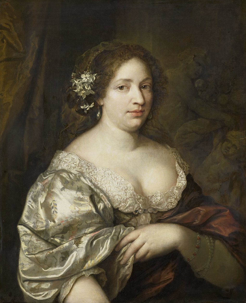 Portrét Margarethy Godinové († 1694), manželky umělce od Caspar Netscher