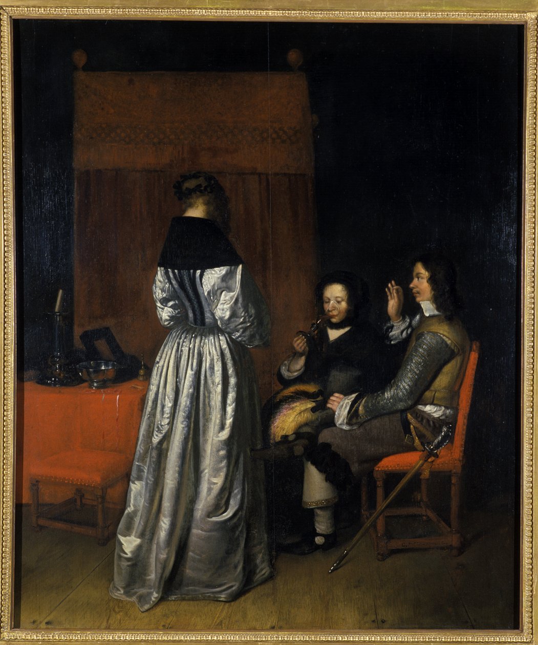 Návštěva, 1655 od Caspar Netscher