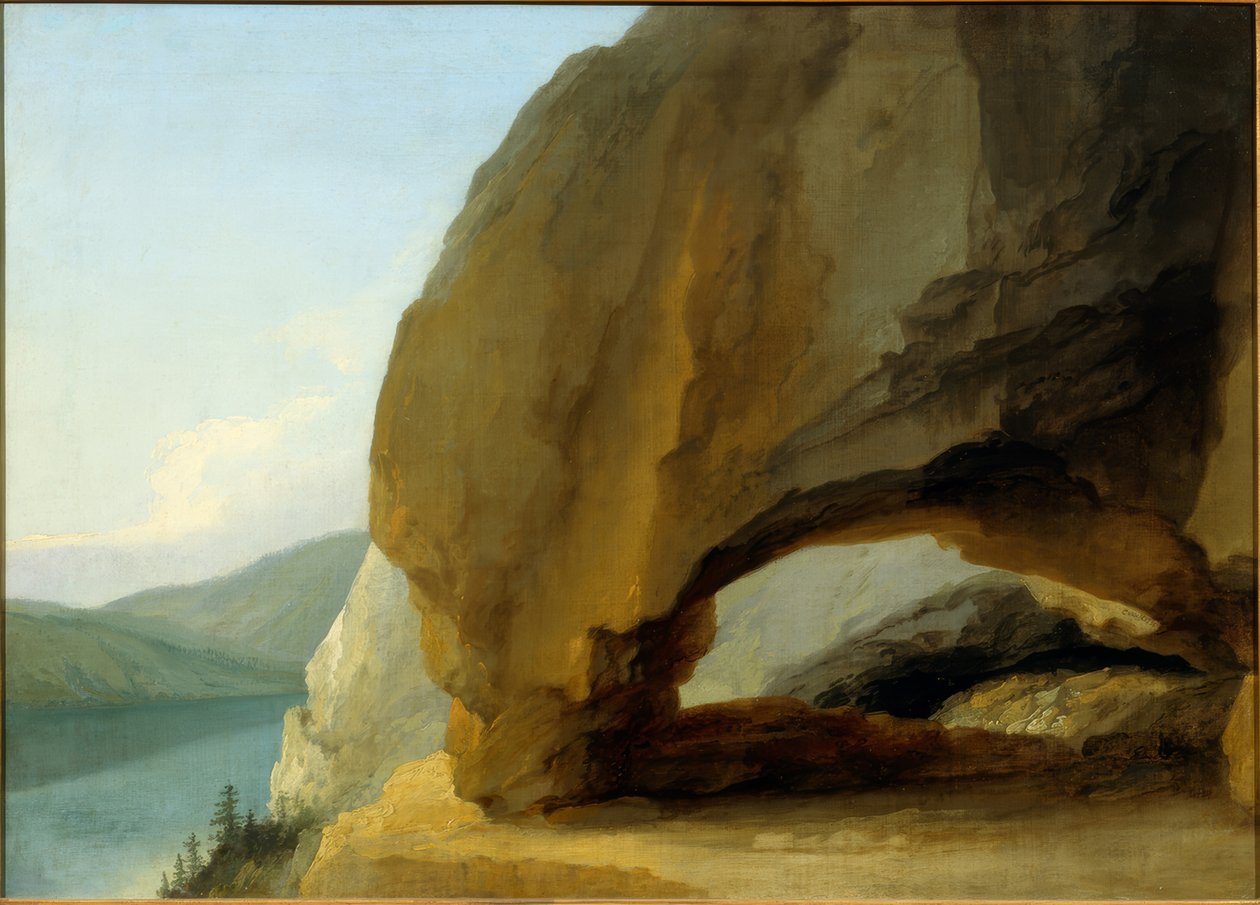 Skalní průsmyk Beatus Cave od Caspar Wolf