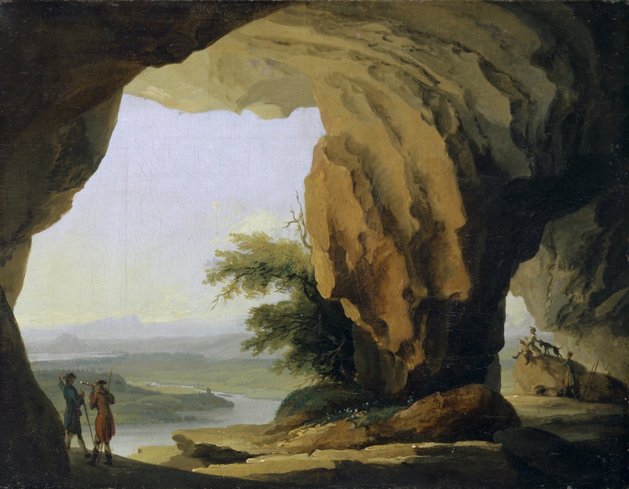 Krajina s jeskyní Beatus, kolem 1774-77 od Caspar Wolf