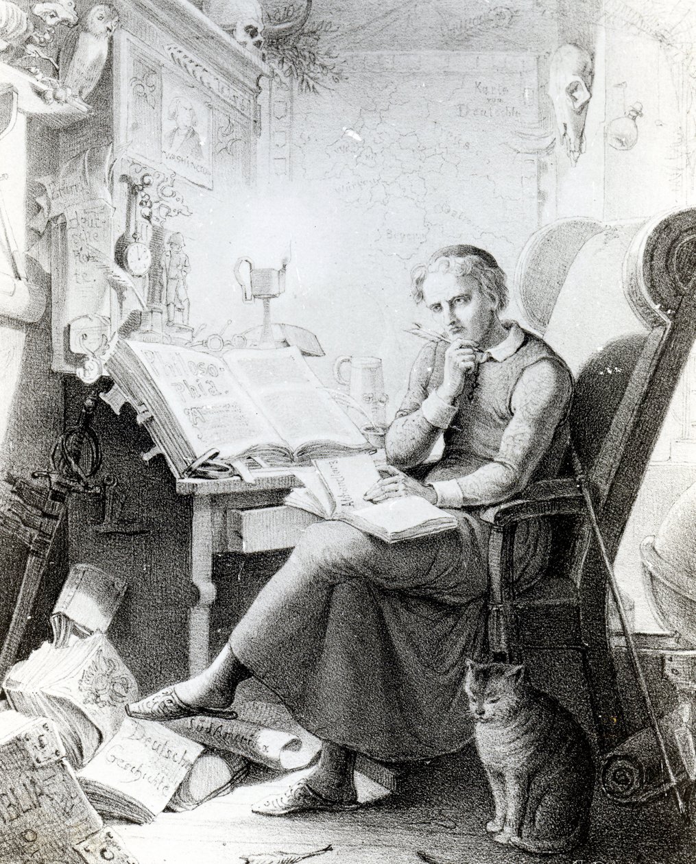 Filozof ve své pracovně od Casper Johann Nepomuk Scheuren