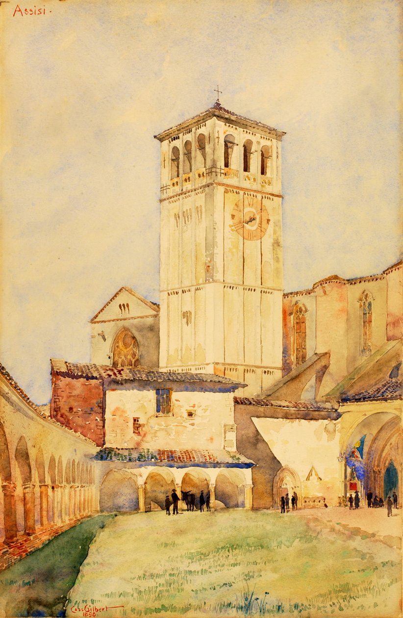 Kostel svatého Františka, Assisi, 1898. od Cass Gilbert
