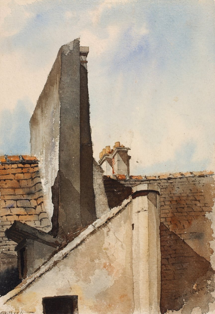 Latinská čtvrť, Paříž, 1880. od Cass Gilbert