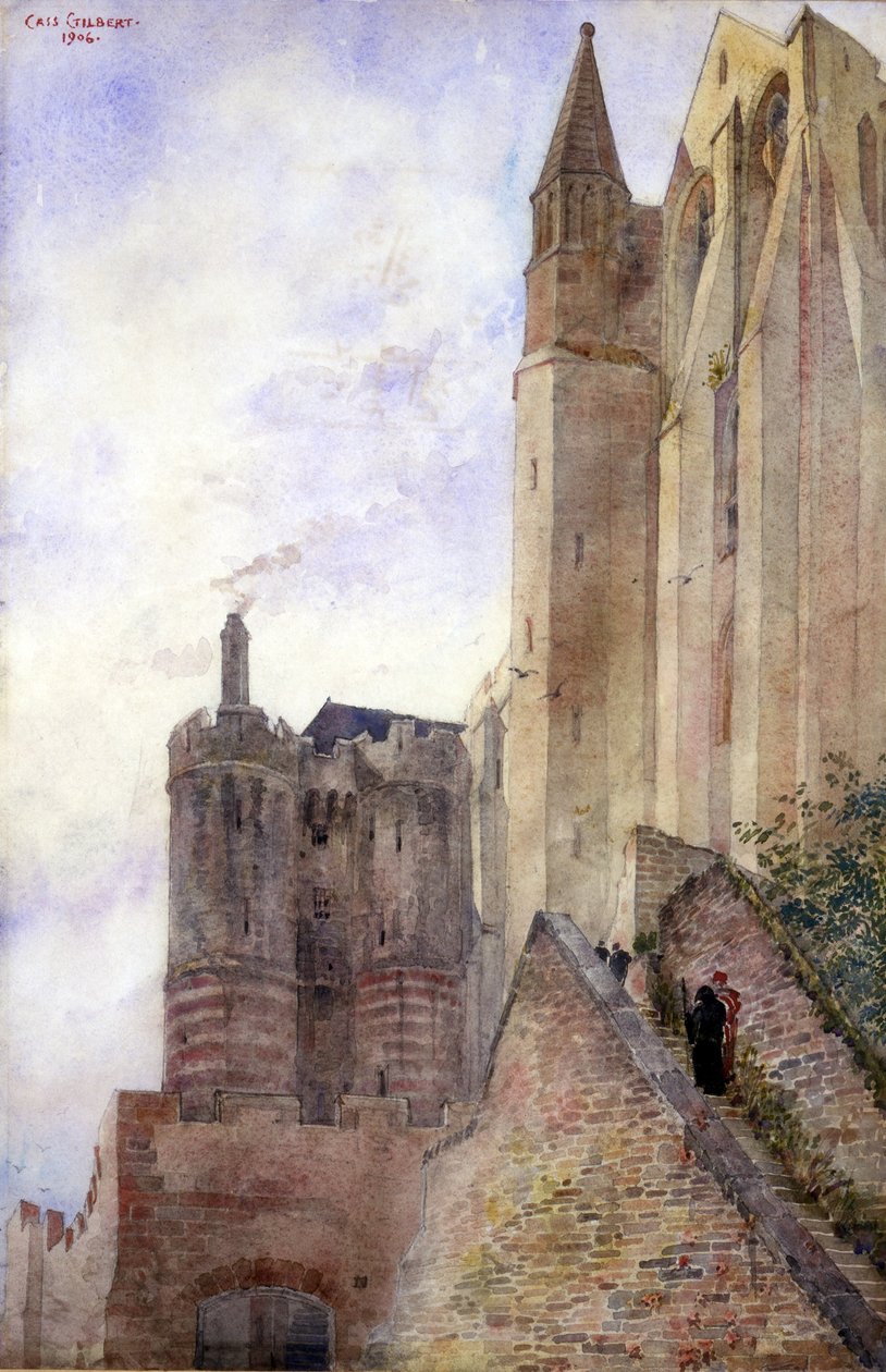 Mont Saint Michel, Francie od Cass Gilbert