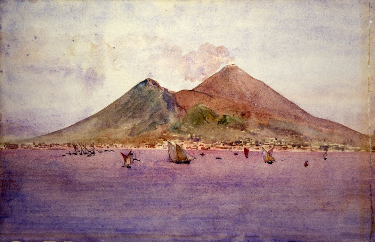 Vesuv z Neapolského zálivu, 1905. od Cass Gilbert