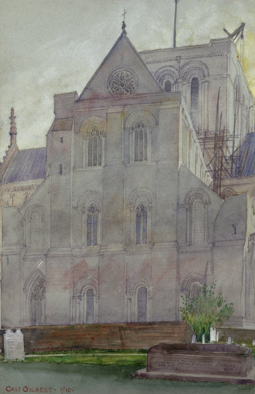 Severní transept, Winchesterská katedrála, Anglie, 1910. od Cass Gilbert
