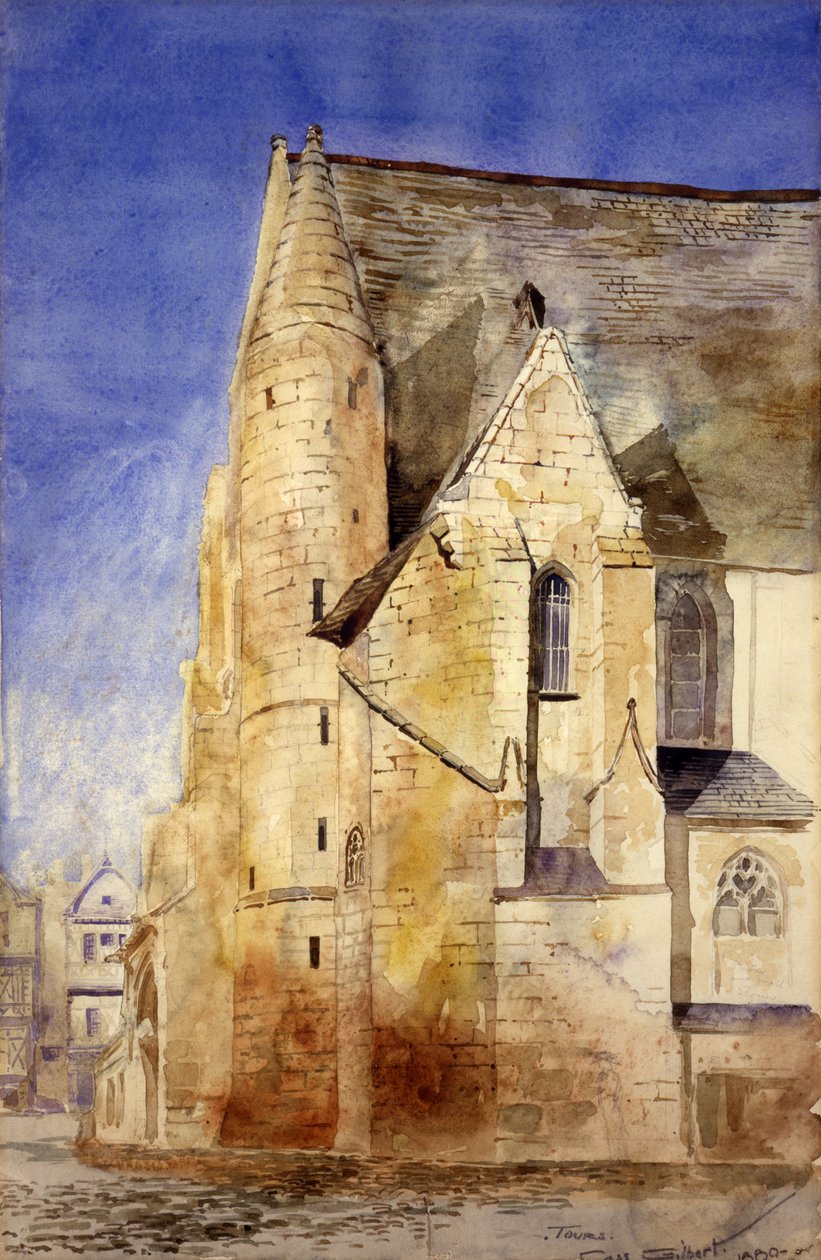 Starý kostel, Tours, Francie, 1880. od Cass Gilbert