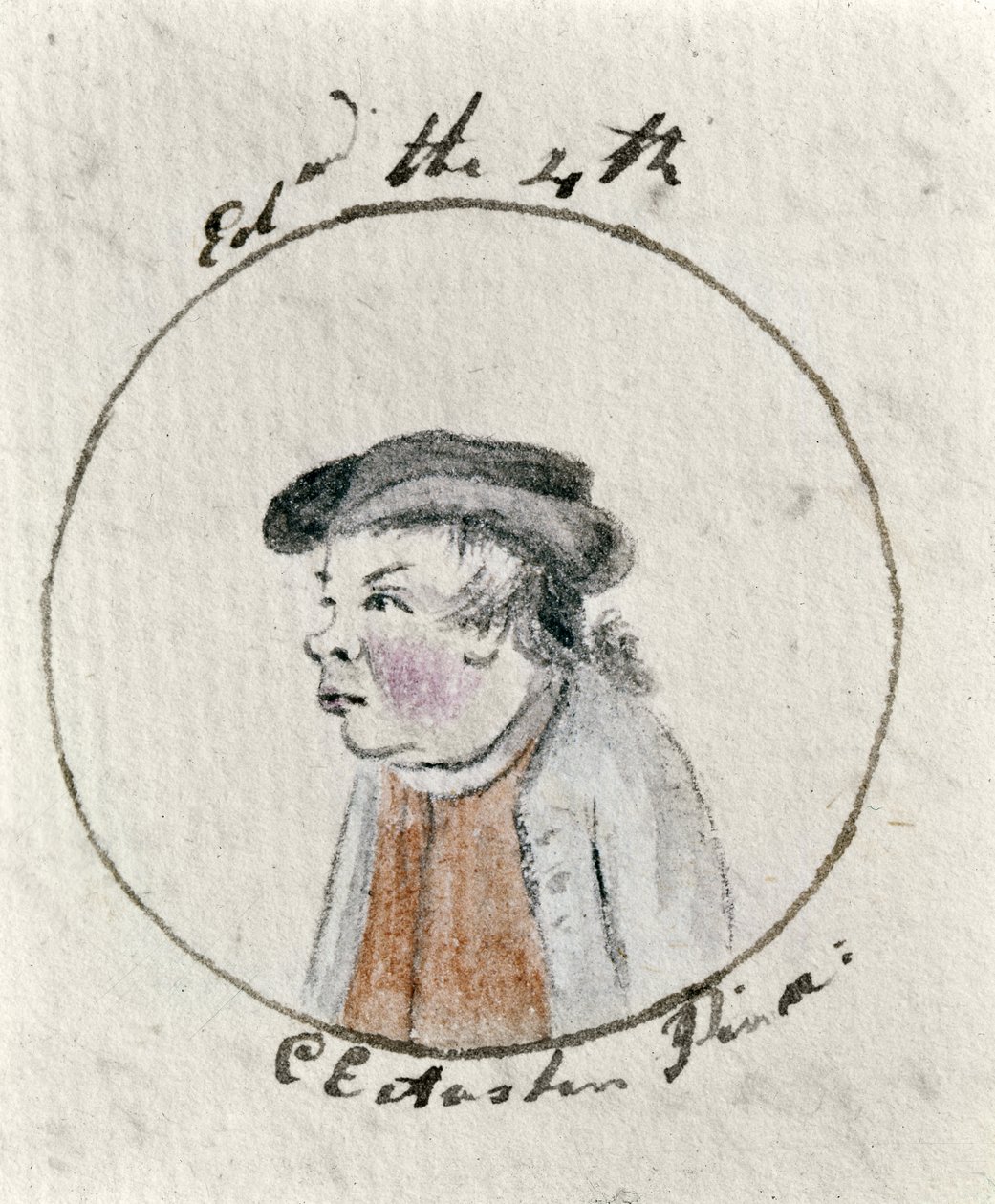 Edward IV, kolem 1790 (pero, inkoust a wc na papíře) od Cassandra Austen