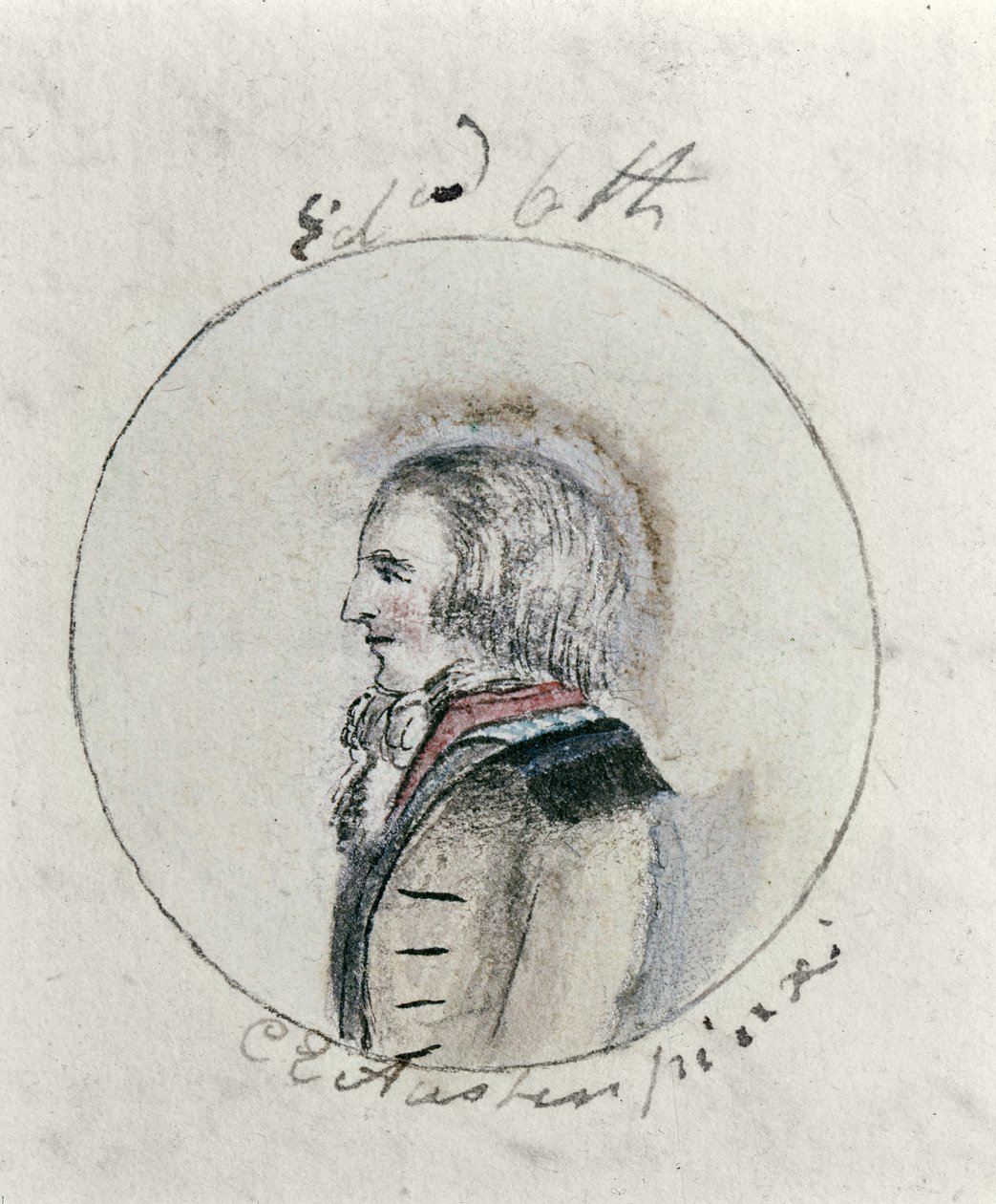 Edward VI (1537-53), kolem 1790 (pero a inkoust a wc na papíře) od Cassandra Austen