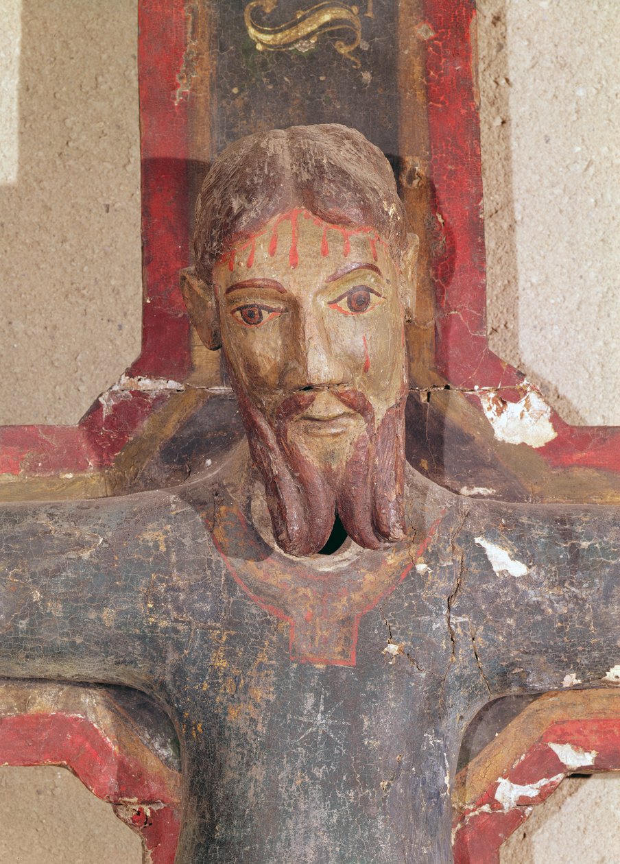 Magestat z La Llagonne (polychromované dřevo) (detail 247238) od Catalan School