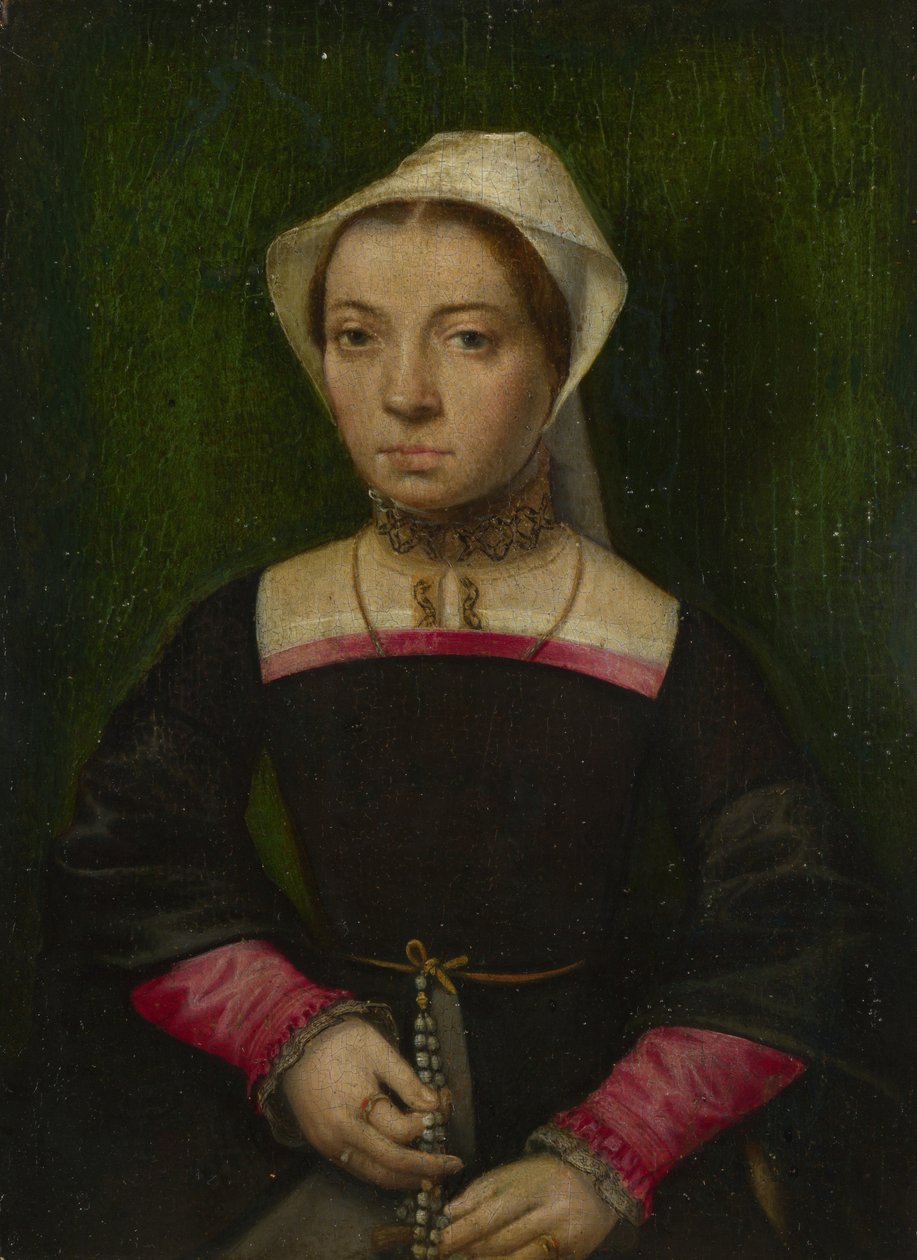 Dáma s růžencem, c. 1550 od Catharina van Hemessen