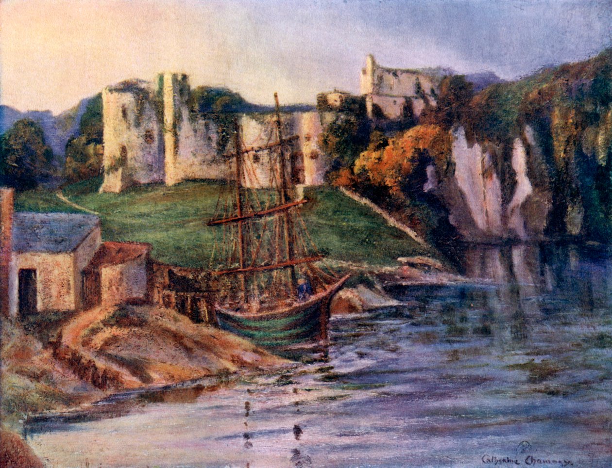 Hrad Chepstow, Monmouthshire, Wales, 1924-1926. od Catharine Chamney