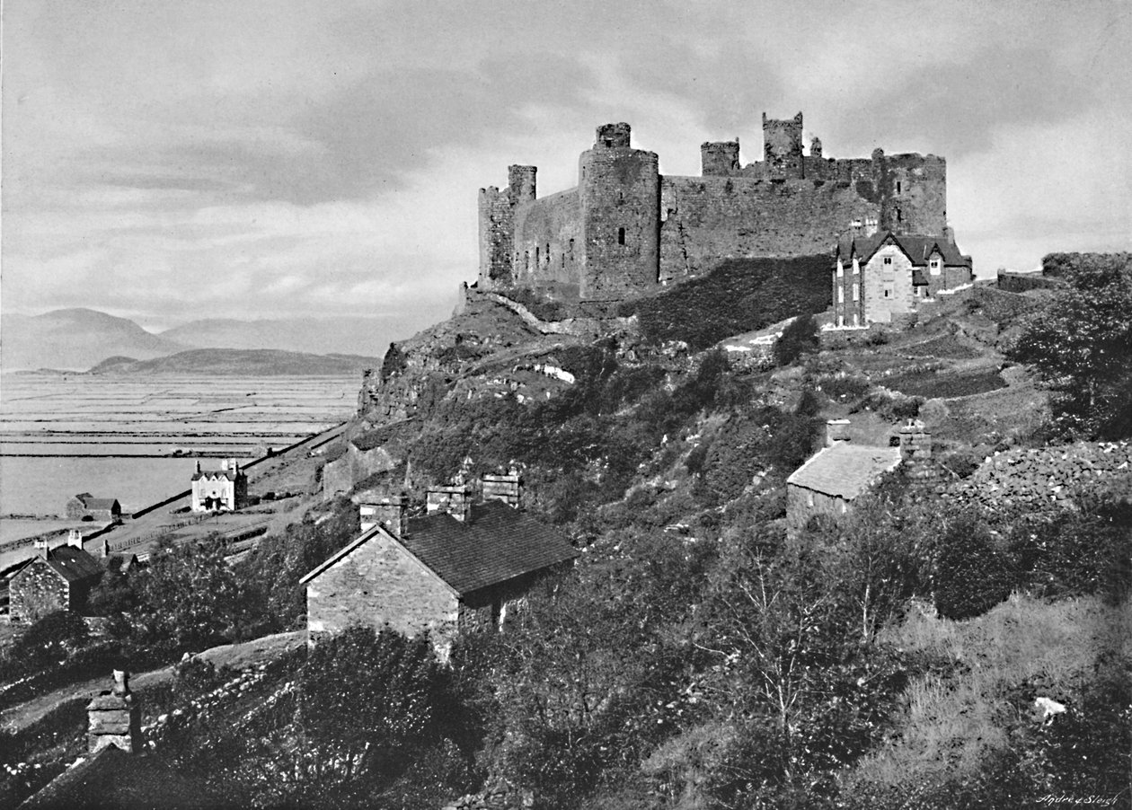 Hrad Harlech, c1896 od Catherall and Pritchard