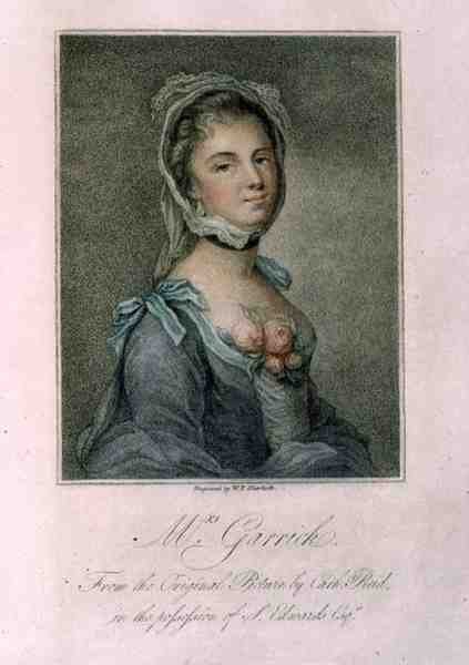 Paní Garrick, vyryto W.P. Sherlock od Catherine (after) Read