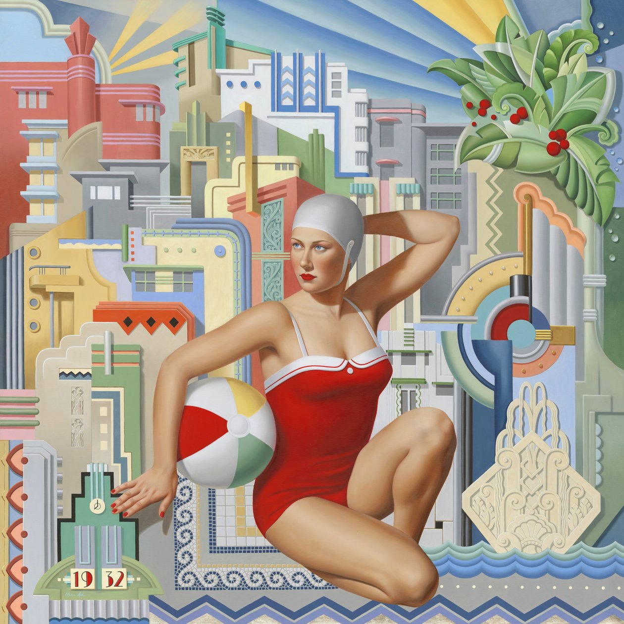 Halcyon 1932, 2024 (olej na plátně) od Catherine Abel