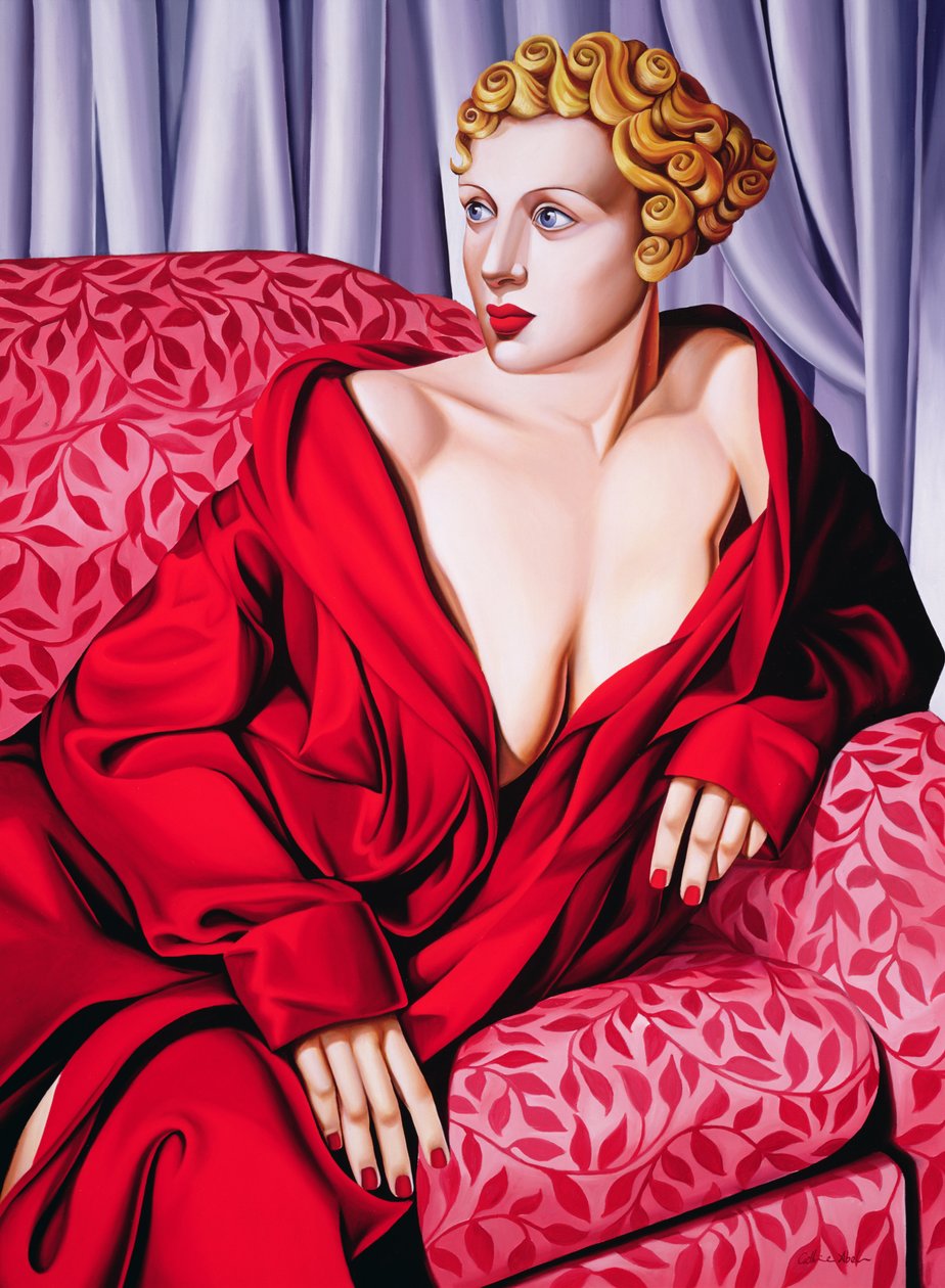 Červené kimono od Catherine Abel