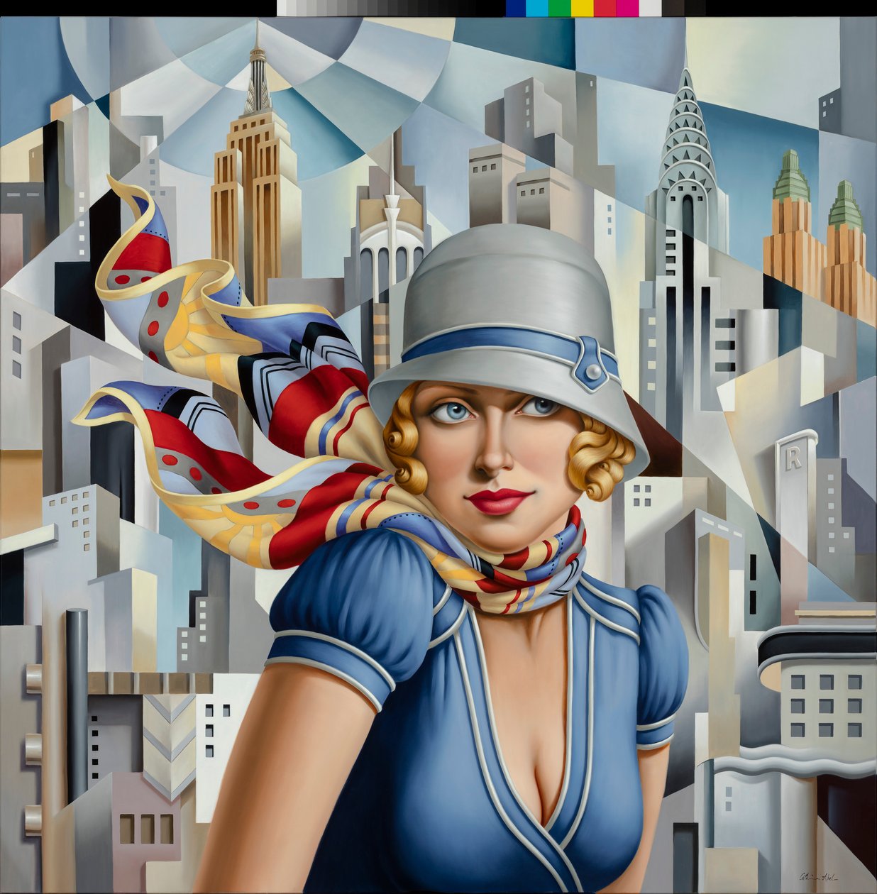Léto ve městě, 2015 (olej na plátně) od Catherine Abel