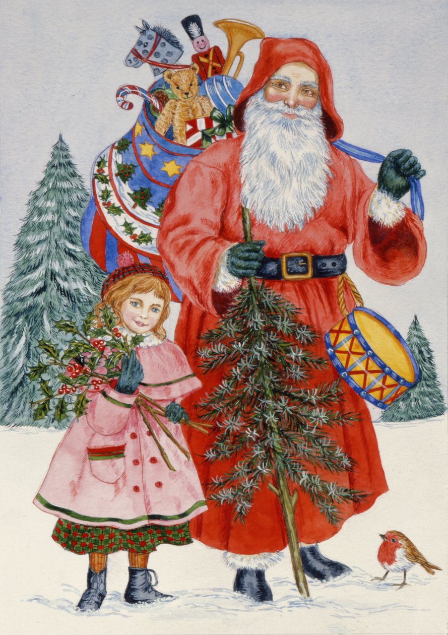Santa a jeho pomocník (wc na papíře) od Catherine Bradbury