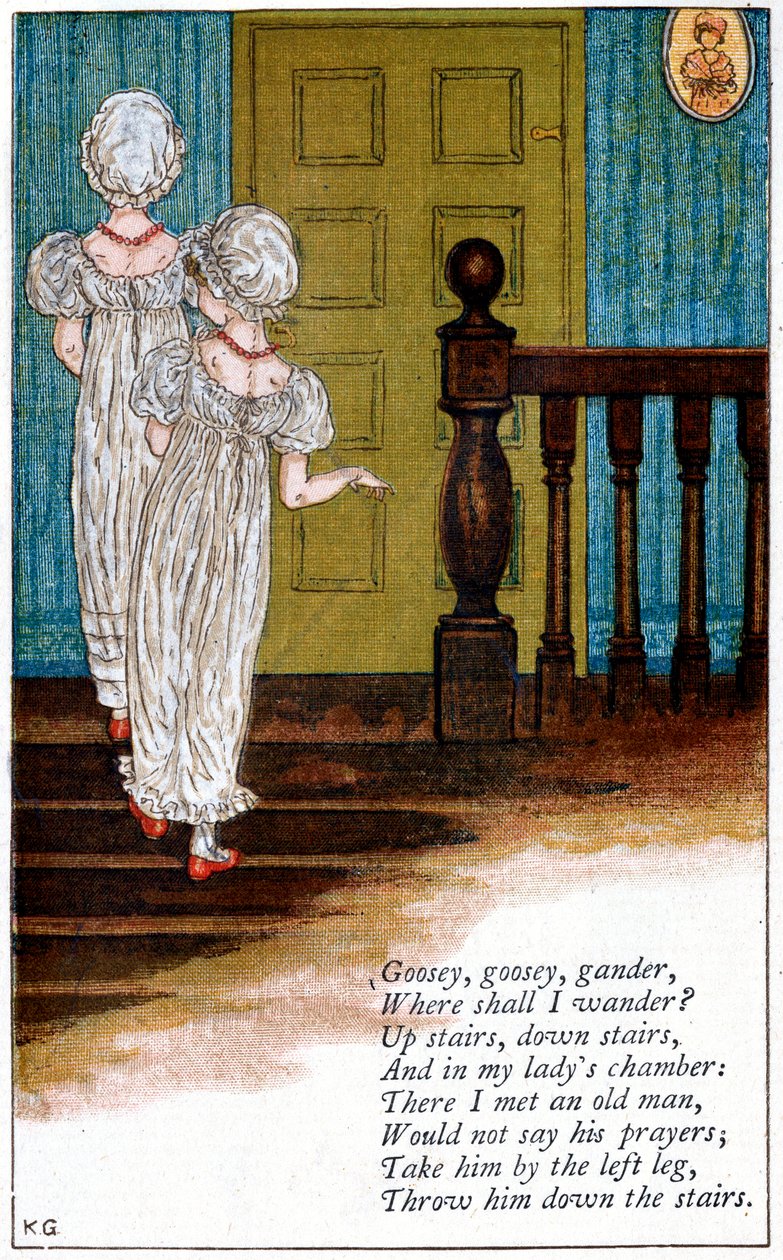 Ilustrace k filmu „Husa, husa, kam se budu toulat“, Kate Greenaway 1846-1901 od Catherine Greenaway