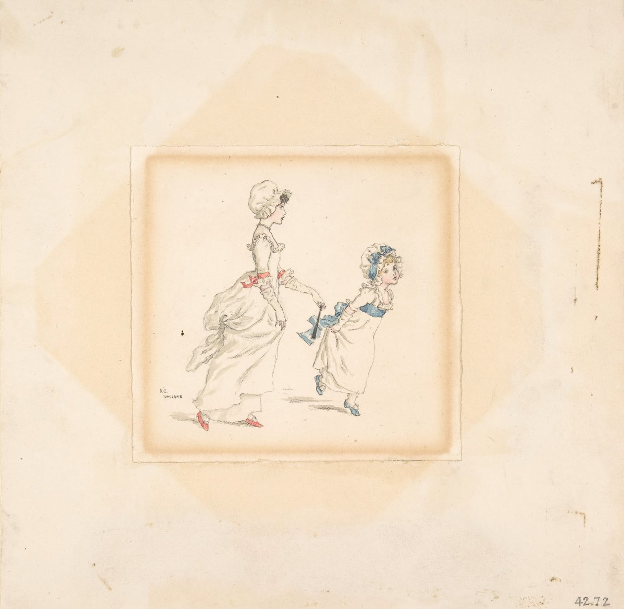 Žena a dítě, 1883. od Catherine Greenaway