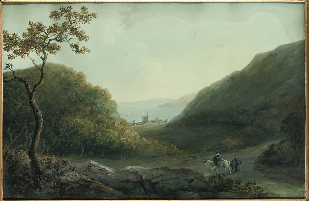 Penrhyn Castle, poblíž Bangor, Gwynedd, Severní Wales, před rokem 1820 od Catherine Maria Bury