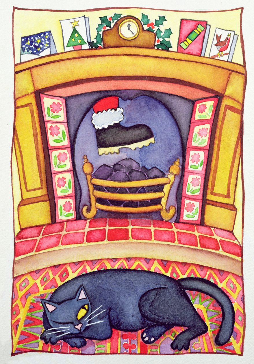 Santa přijíždějící komínem od Cathy Baxter
